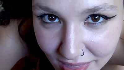Girl with shaved pagoda and nose piercing earns asseverative having coitus